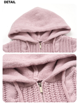 Margaret Wool Knitwear Zip-Up Cardigan