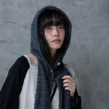 MISTY GLITTER HOODED SCARF