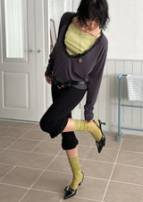 LINE SHEER KNEE SOCKS