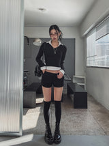 ヴィヴオタクシックブラッシュドカラーレイヤード長袖Tシャツ