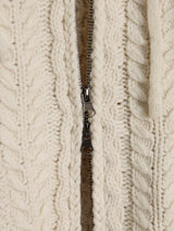 Heart knit zip-up