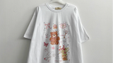 3st Digital Printed Short Sleeve T-Shirt #TeddyBear #Ballerina #Ribbon