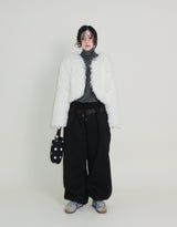 Angel Hairri Fur ボレロ ショートジャケット (Semi Cropped Jacket)