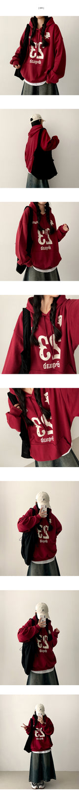 Number Vintage Overfit Hoodie