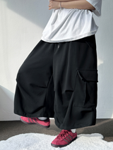 HIP LONG POCKET PARACHUTE CARGO BERMUDA 🤎🩶🖤🤍4COLOR