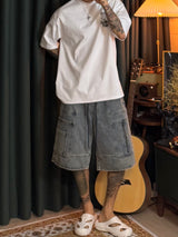 Big Pocket Zip Wash Bermuda Pants 2COLOR