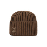 VA Curved Logo Washed Beanie / Brown