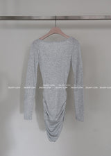 Pleasantly Thick Napping Shirring Mini Dress