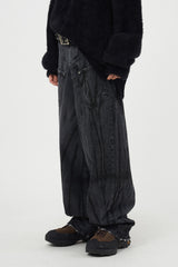 Dirty washed front pocket denim pants