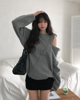Mitsu Damage Back Pocket Mini Skirt
