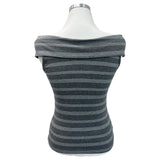 [🖤MD PICK] シネマストライプタイオフショルダートップ (Gray)