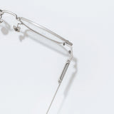 Knouun Square titanium glasses CODE. 104. A Navy N Silver