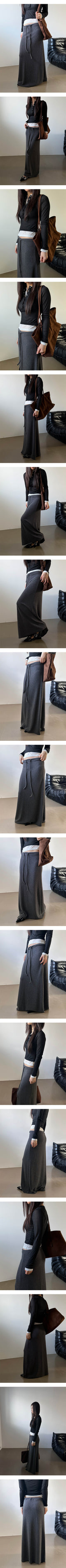 Soft golgi long skirt(3color)