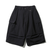 ビッグ ポケット ナイロン バミューダパンツ(Black)