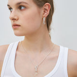 LUMP OF WATER DROP EARRING (COLORLESS)