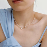 Ashore Pendant Necklace, white