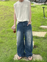 Double Cut denim pants