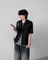 Derron Stud Half Zip-Up