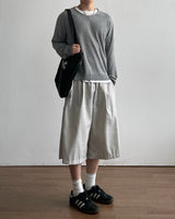 Wale Linen V-neck Knit