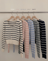 Border Cashmere Cable Knit Cardigan (5color)