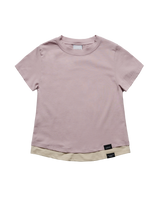 26SS WOMAN POINT LABEL LAYERED SHORT SLEEVE T-SHIRT