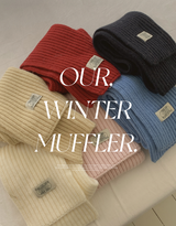 #ラップベーシックワッフルニットマフラー (6color)