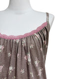 (2color) Ditsy Flower Lace Shirring Sleeveless Top