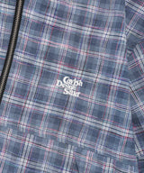 HOODED CHECK WIND BREAKER BLUE(CV2FSUB962A)