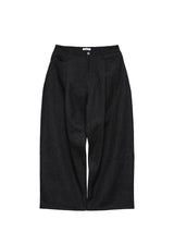 6CRAYON 11.3oz ブラックノンフェイドワイドレッグバギーデニムパンツ