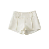 Classic Pleats Mini Shorts
