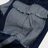 grunge roll-up denim pants_blue