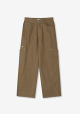 AD Layered Pocket Cotton Wide Pants