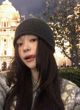 Shirring Ribbon String Knit Beanie (2color)