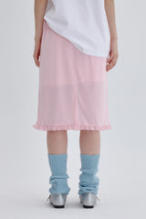 Overlace Layered Skirt [Pink]