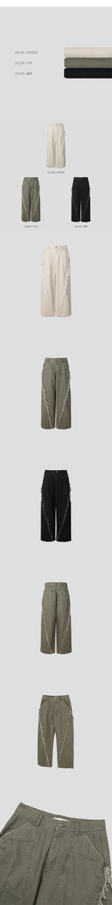 [Unisex] Low cutting wide pants(3color)