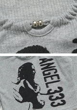 Choker Neck Cropped T-shirt