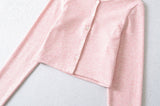 Basic Round Crop Knit Cardigan