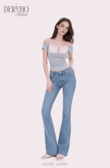Claire Pink Layered Short Sleeve T-Shirt