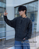 Ber Two-tone knit (Black)