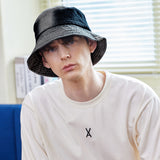 VZ Label Bleach Washing Denim Bucket Hat / Indigo