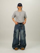 IN フック スラブ マッスルフィット ハーフスリーブ Tシャツ