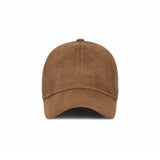 VA Curved Oval Metal Suede Ball Cap  / Brown