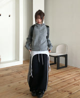 Sein High Neck Hood Knit Cardigan