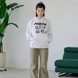 DOODLE MEOW HOODIE (LIGHT GRAY)