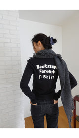BACK typo sleeve top