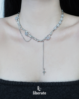 [Surgical Steel] Emerald Opal Drop Necklace - Aespa Winter, Ive Yujin Pick