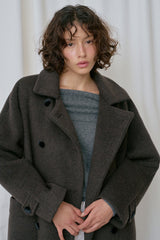 Herringbone double coat_brown