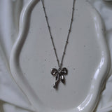 [I-DLE ミンニ Necklace] バレエリボンネックレス (Stainless Steel)