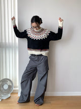Nordic Jacquard Round Knitwear