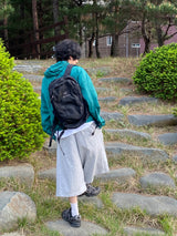 レイヤーピンタックバミューダワイドハーフパンツ2C